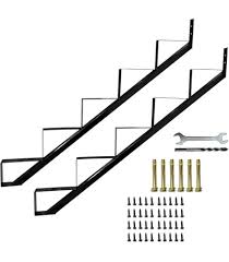 2 Packs Metal Stair Step Stringers, 5 Step Steel Rise